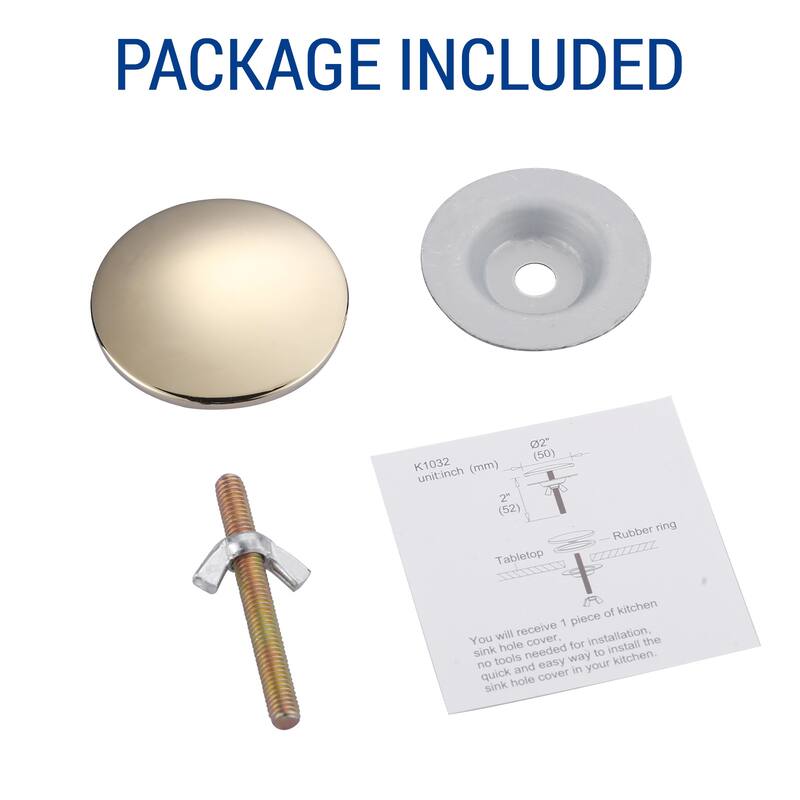 WOWOW Sink Hole Cover Fits 0.31 to 1.89" Holes, Easy Install