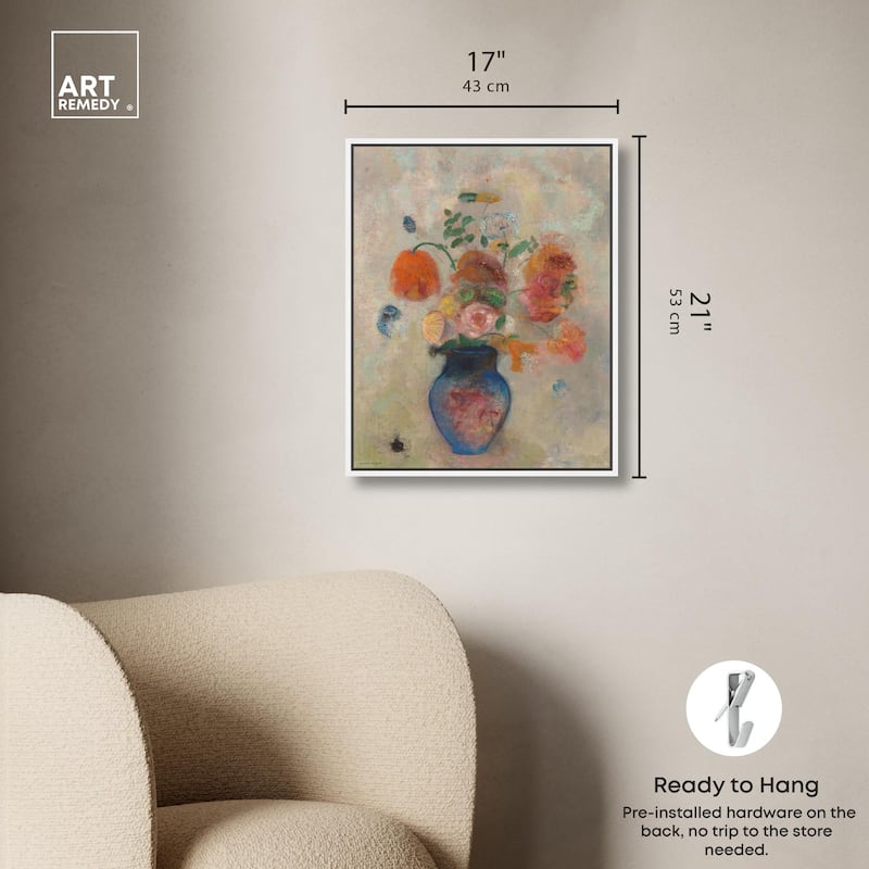 Vase with Flowers 1990 Canvas by Art Remedy