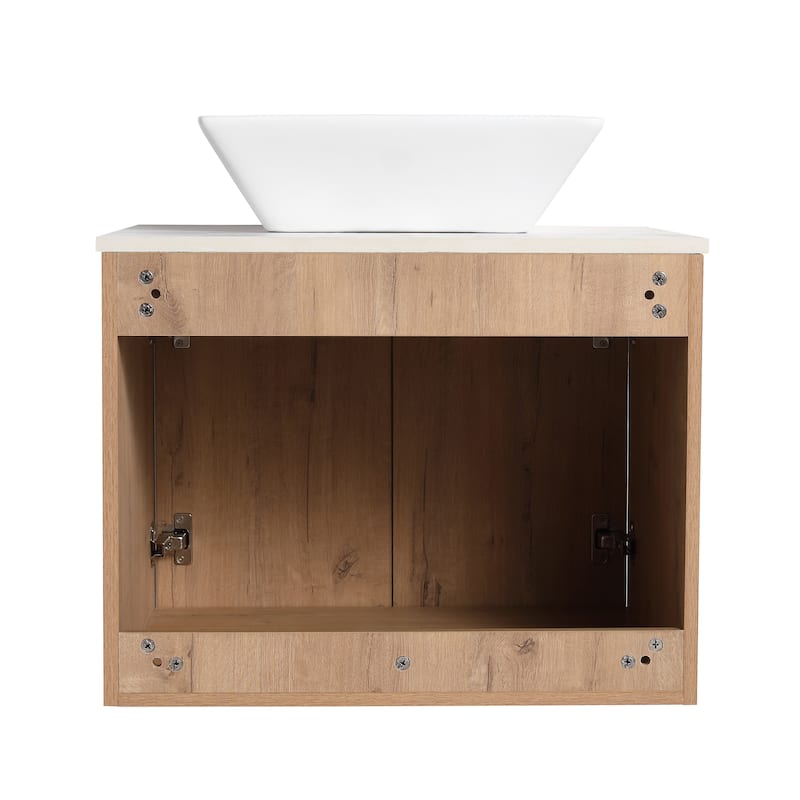 BNK 24"/30" Single Sink Bathroom Vanity with Soft Close Door, Modern Floating Vanity