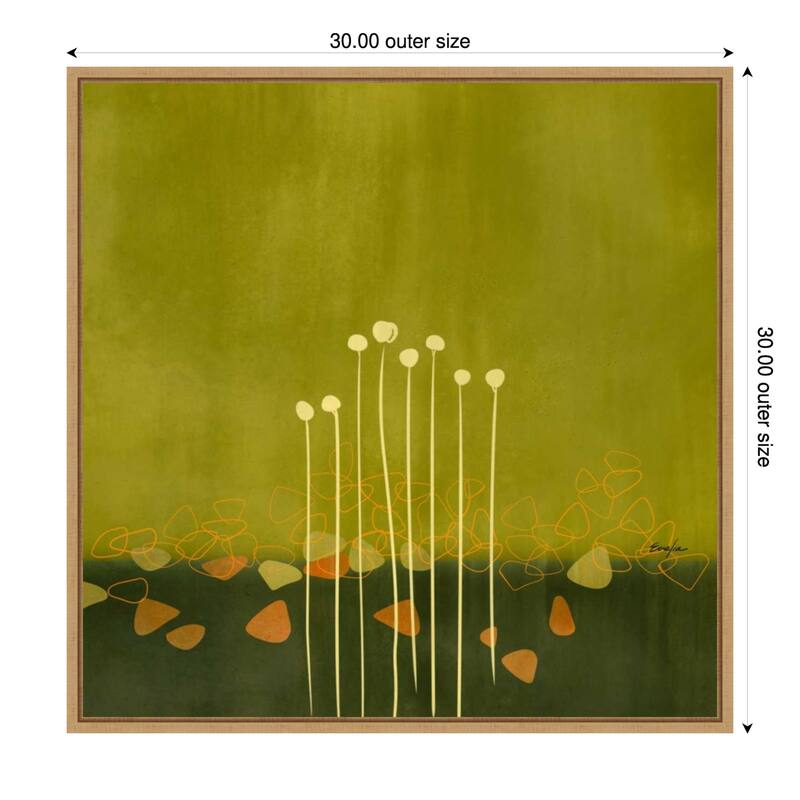 River Rocks No. 2 by Evelia Designs Framed Canvas Wall Art Print - 30 x 30 in