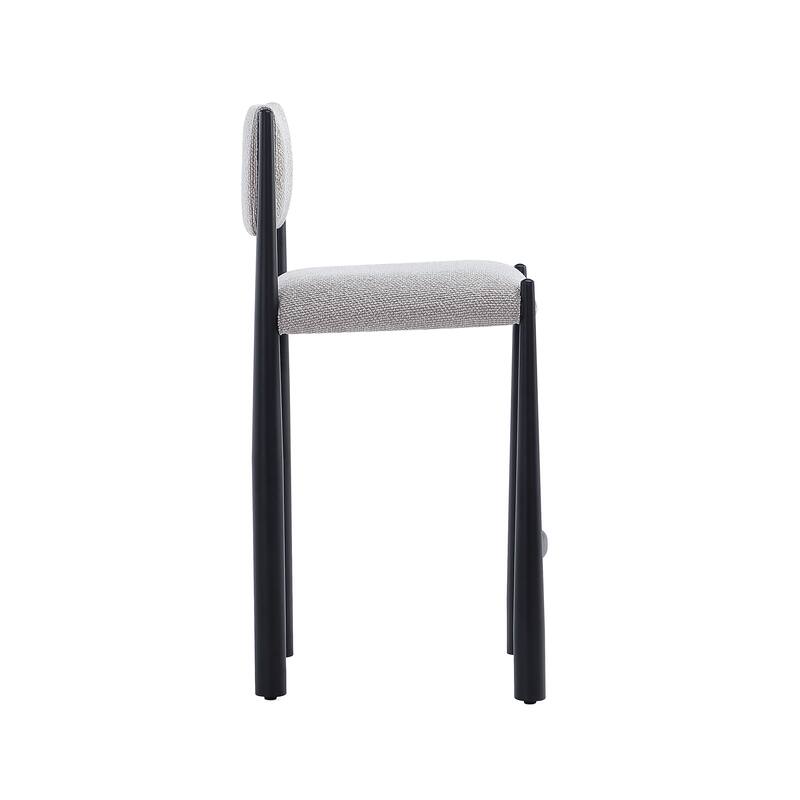 Manhattan Comfort Lennor Metal Boucle Counter Stool