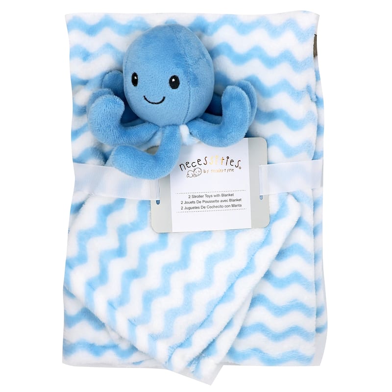 Baby Boys and Girls Blanket And Nunu Set - Blue