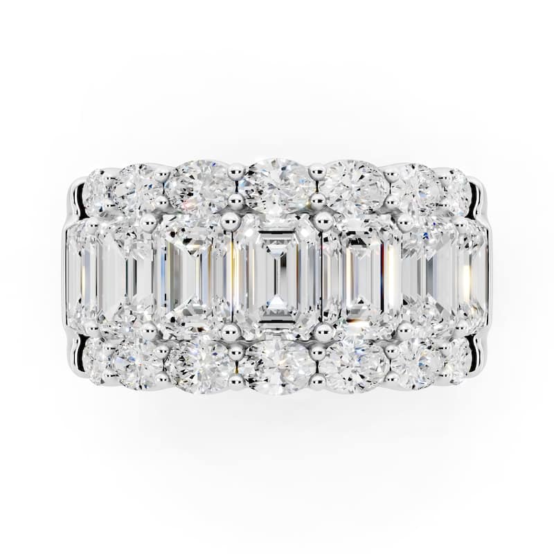 Auriya 14k Gold 5.00ctw Lab Grown Diamond Anniversary Ring (E-F VS)