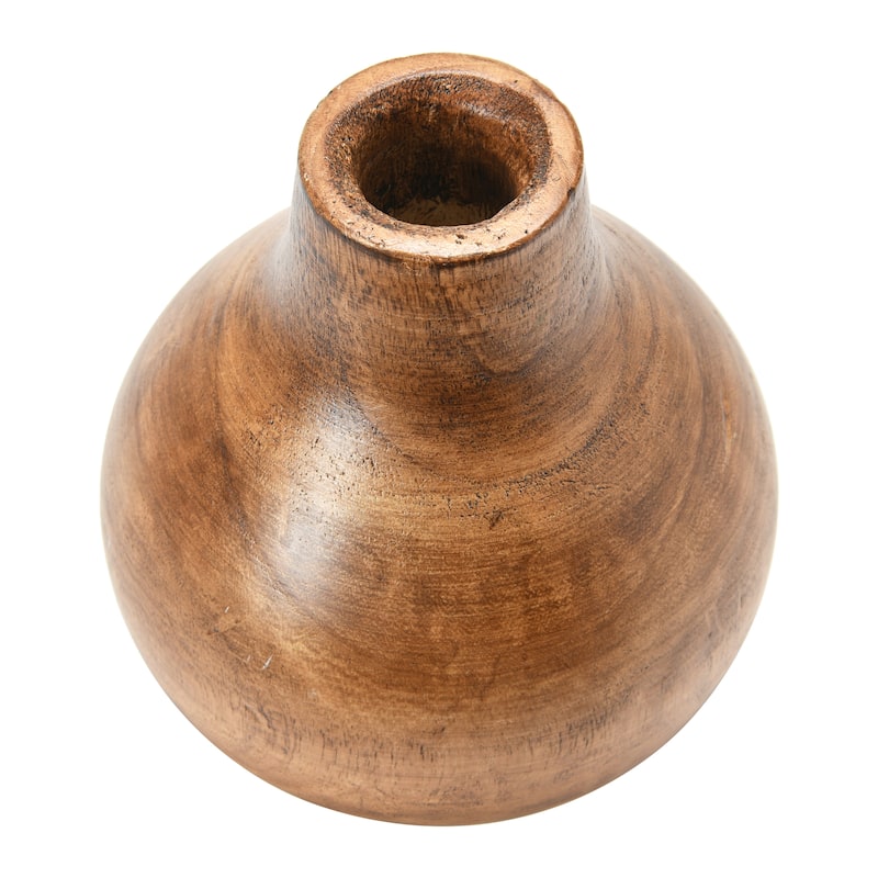 Decorative Paulownia Wood Pedestal Vase