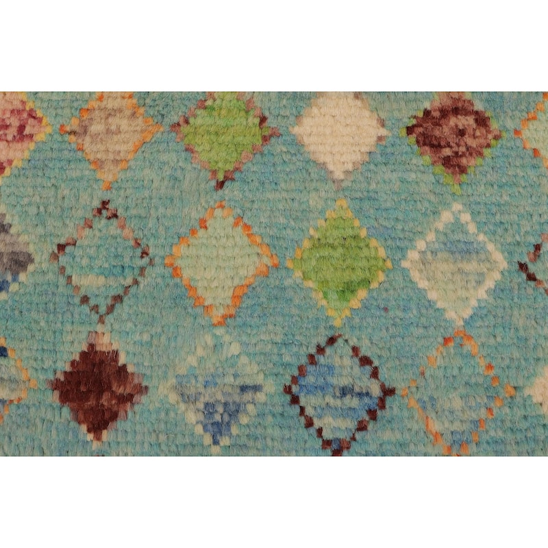 Boho Chic Balochi Yu Blue/Rust Hand Knotted Wool Rug - 4'9'' x 8'1''