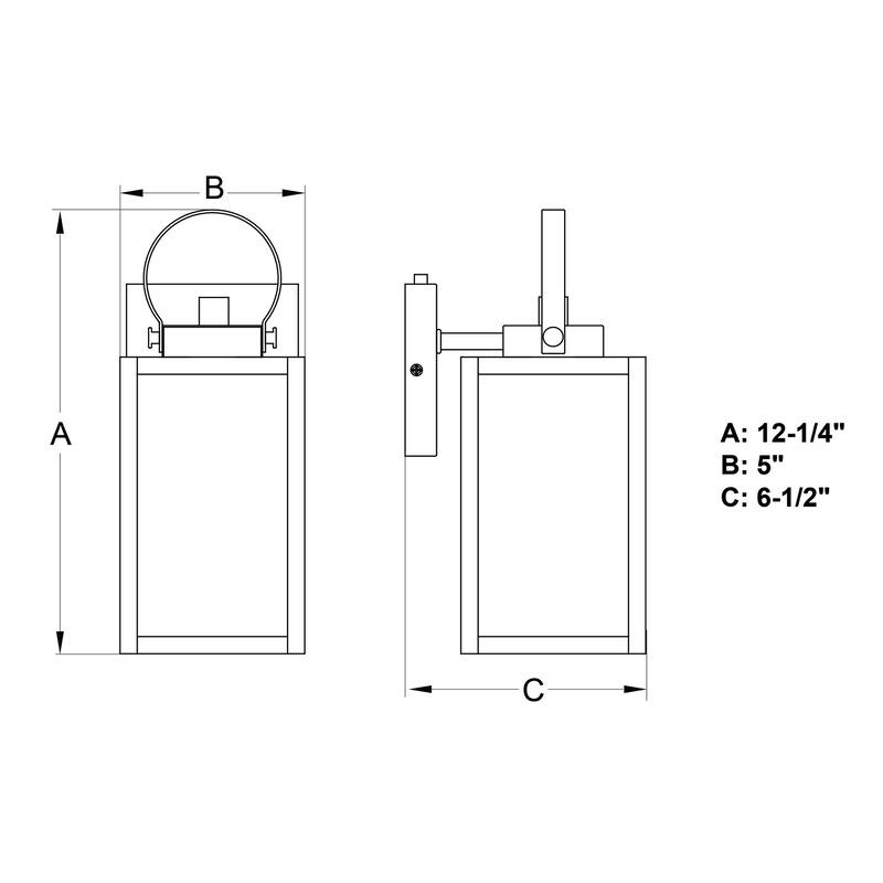 Bellevue Norah 12" Tall Outdoor Wall Sconce with Clear Glass Shade