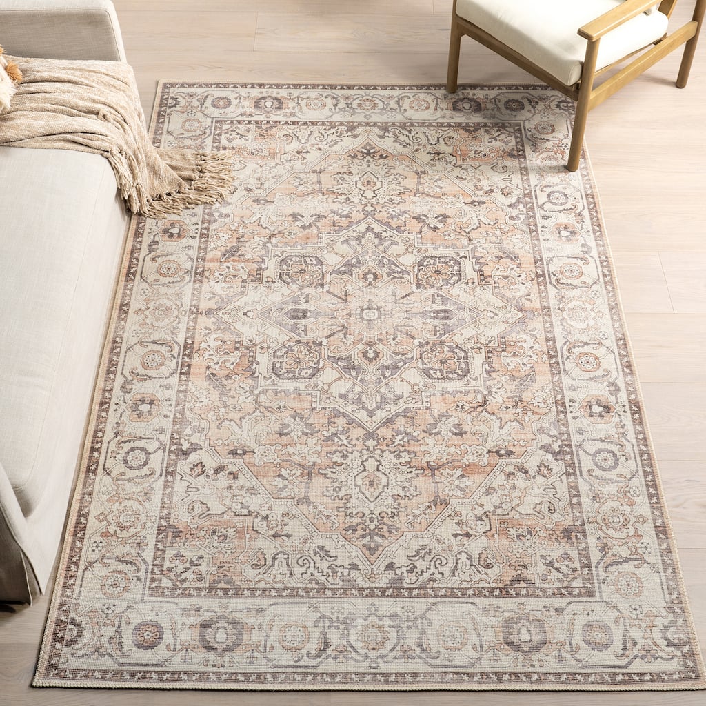 Nuloom Green Haven Collection Mylah Recycled Cotton Machine Washable Area Rug