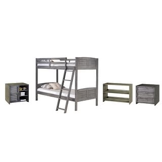 Twin over Twin Bunk with Case Goods