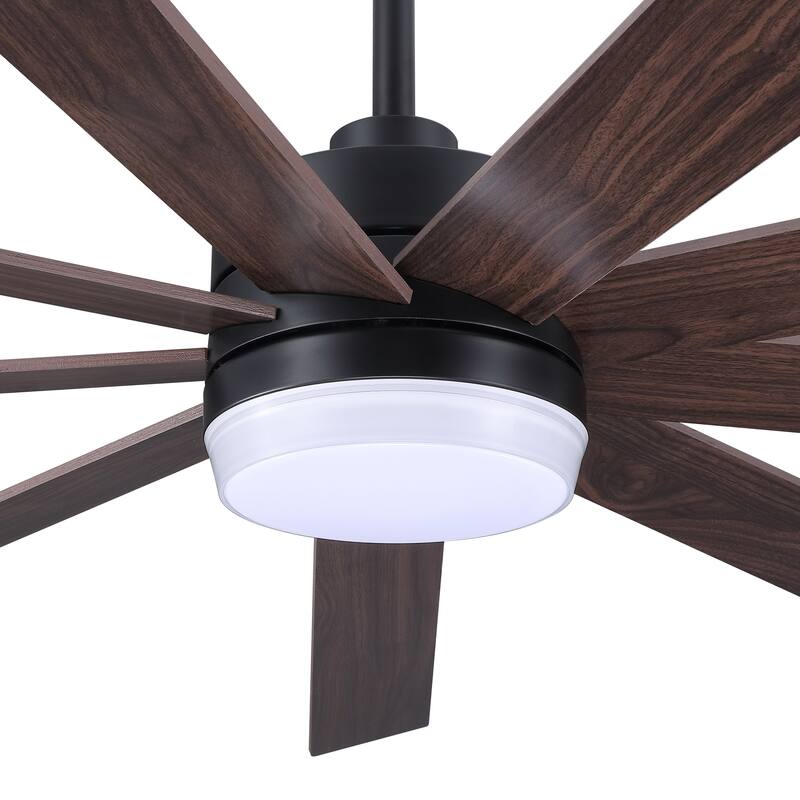 WINGBO 65/72/84" DC Motor LED Ceiling Fan with Remote Control