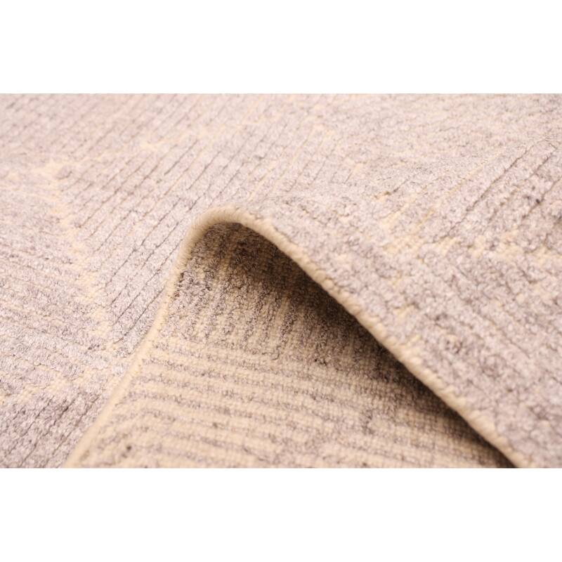 ECARPETGALLERY Hand Loomed Elysian Light Grey Rug - 8'0 x 10'0