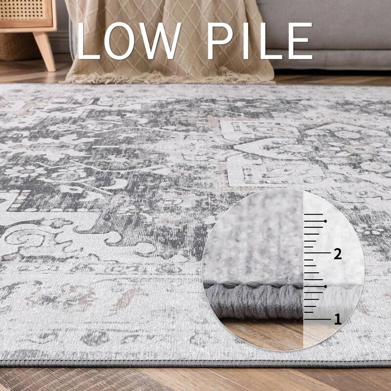 Mcow Serenity Collection Machine Washable Non-Slip Area Rug