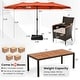 preview thumbnail 42 of 53, Costway 11 PCS Patio Dining Set with 15ft Double-Sided Patio Umbrella
