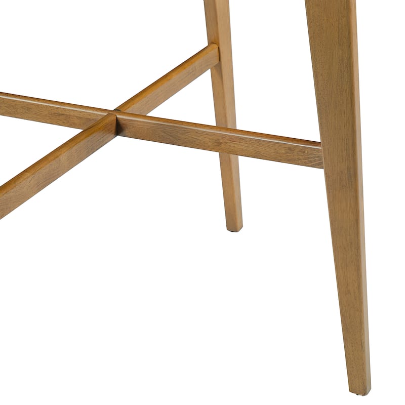 Christopher Knight Home - Bracken Retro Nordic Counter Height Bar Table with Solid Wood Legs & Cross-Reinforced Beams