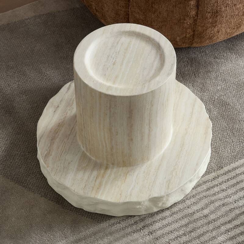 Faux MARS Textural Patterns Coffee Tables for Living Room, No Need Assembly