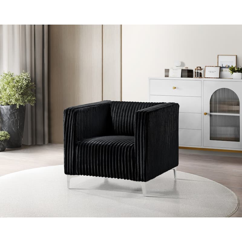 Clayfell Gavin Velvet Square Arm Living Room Set