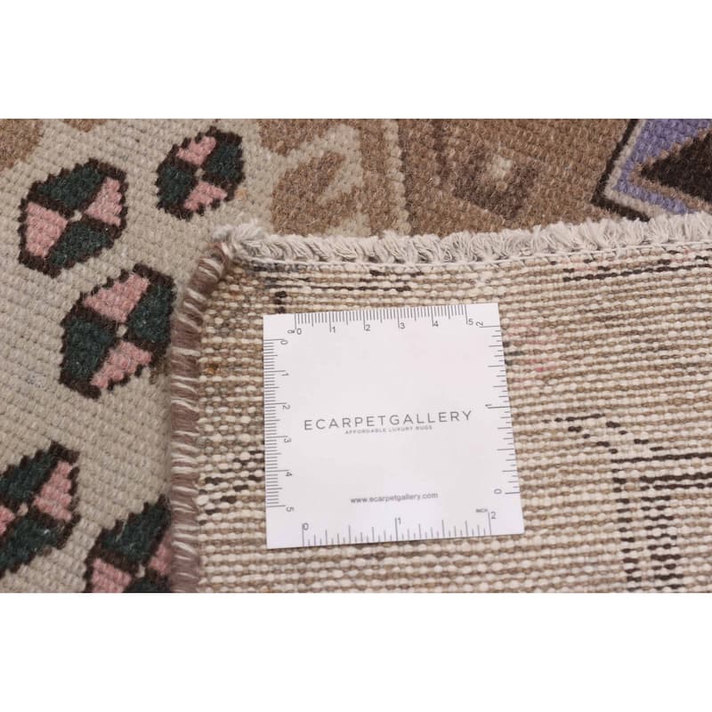 ECARPETGALLERY Hand-knotted Antalya Vintage Cream Wool Rug - 3'1 x 4'11