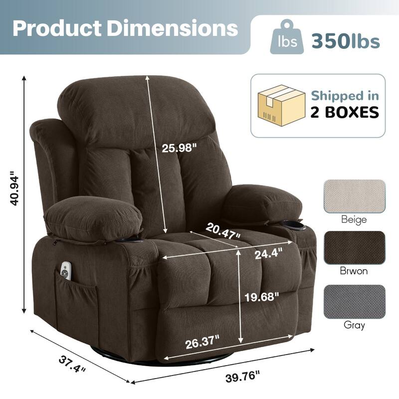 360 Degree Swinging Rotating Recliner