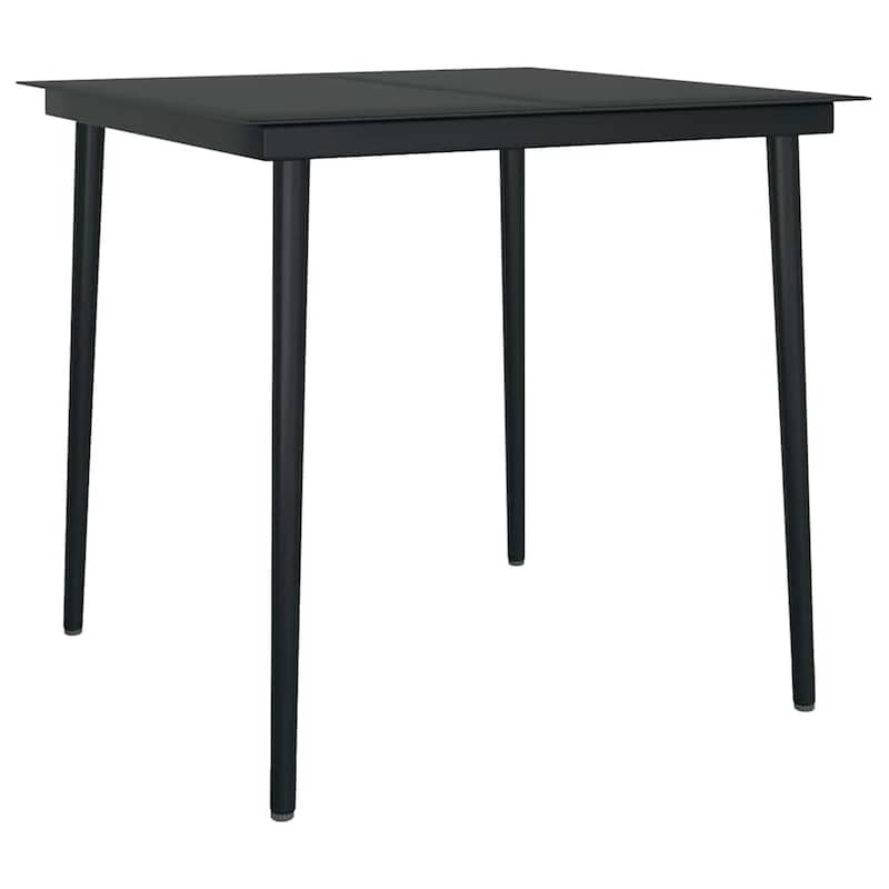 vidaXL Garden Dining Set Brown and Black - 31.5 x 31.5 x 29.1