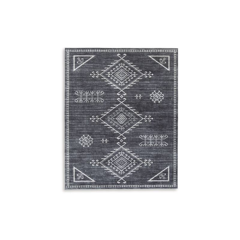Signature Design by Ashley Arloman Cream/Gray 7'7" x 9'8" Washable Rug