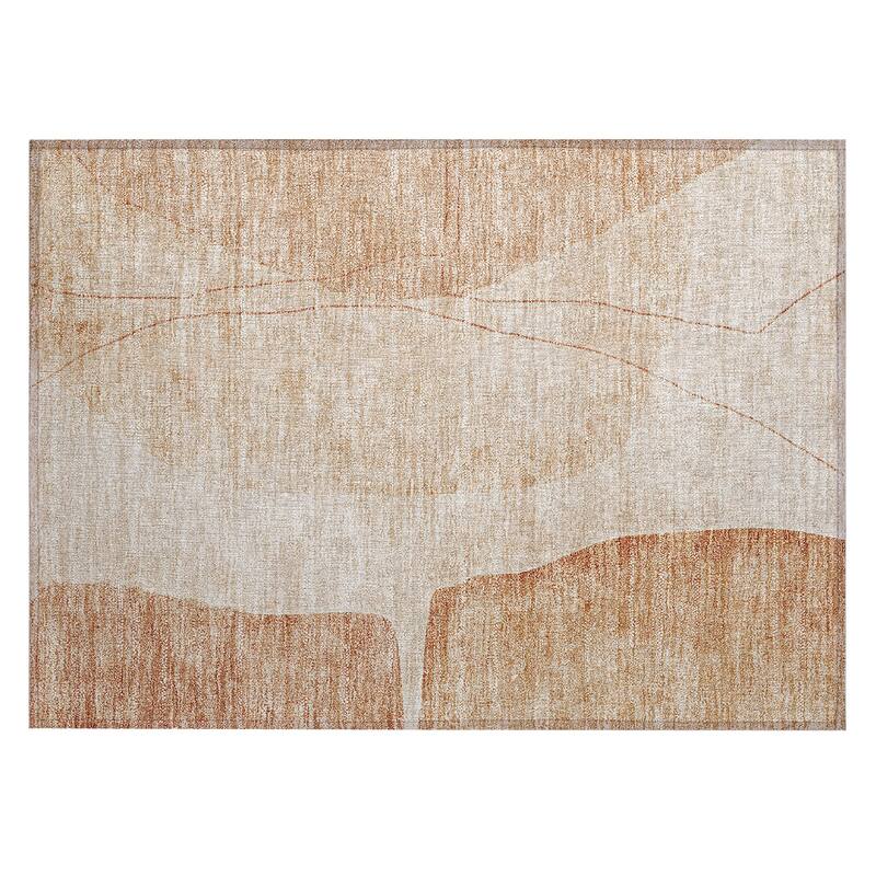 Machine Washable Indoor/ Outdoor Chantille Modern Abstract Rug