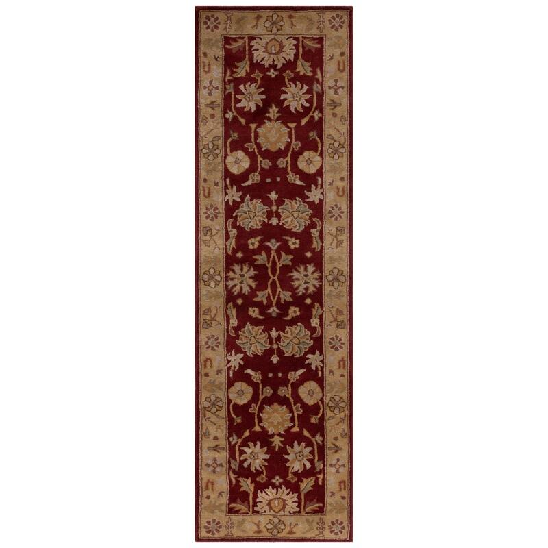 SAFAVIEH Handmade Heritage Layered Faux Bois Traditional Oriental Wool Rug