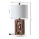 preview thumbnail 8 of 14, Ibiza 21.5" Farmhouse Wood LED Table Lamp, Brown (Set of 2), by JONATHAN Y