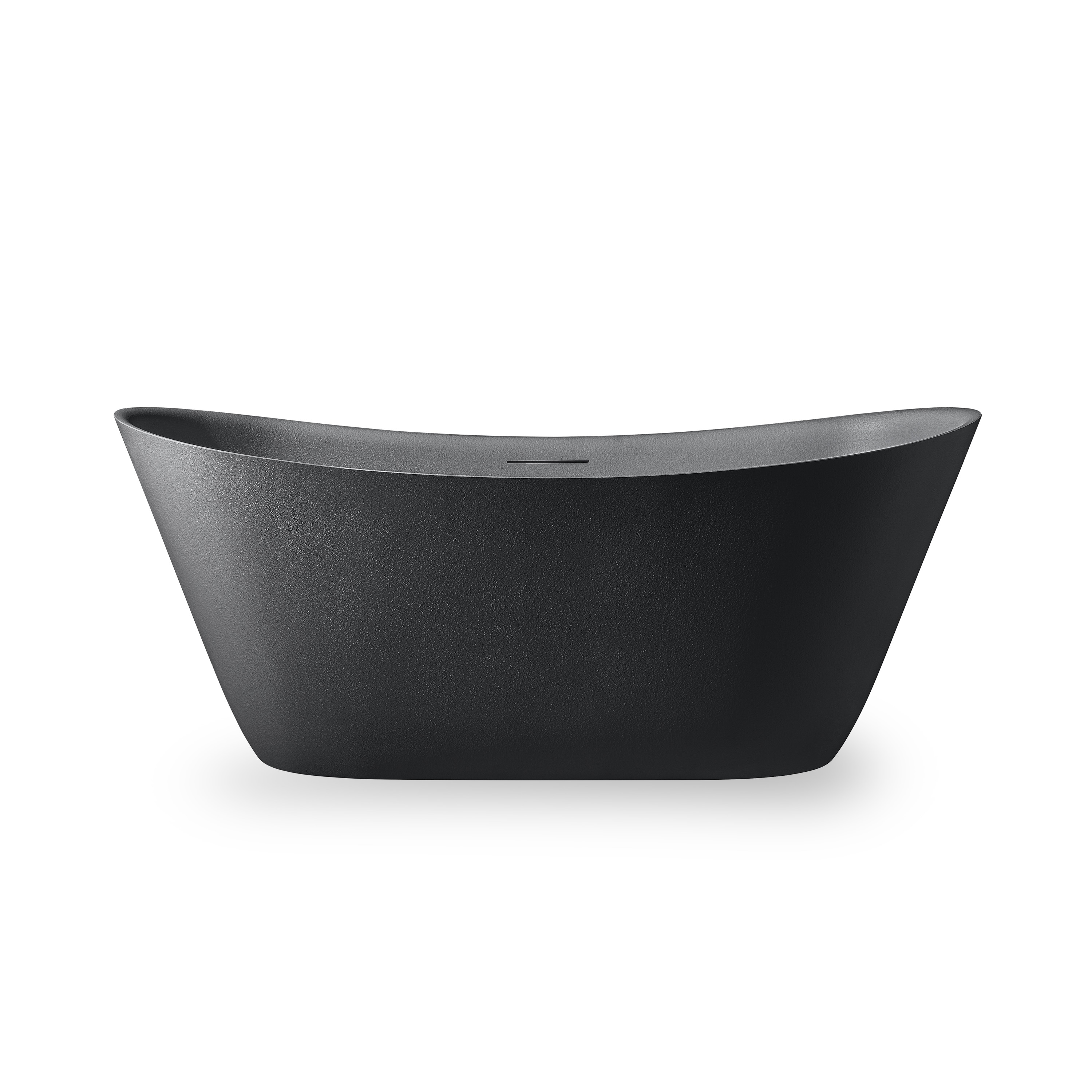 67 in. Freestanding Soaking Bathtub, Rock Texture Gel Coat, Composite Resin & Fiberglass, Center Drain, cUPC Certified