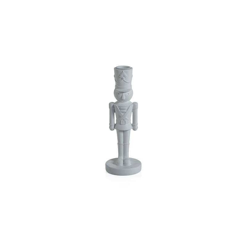 Nutcracker 8" Resin Taper Candle Holder