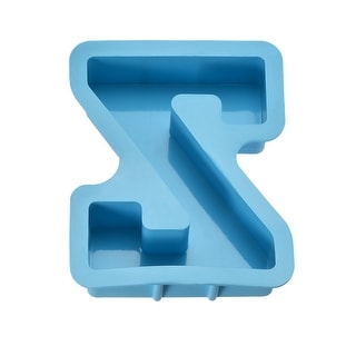 Large Letter Resin Models Alphabet Z Silicone Blue 6