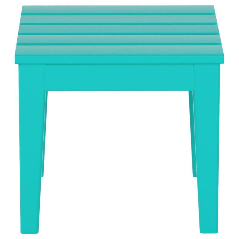 Shoreside HDPE Eco-Friendly All Weather Square Modern 18" Side Table