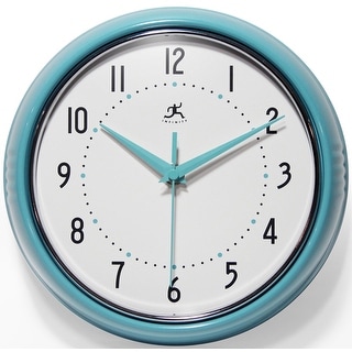 Infinity Instruments Round Retro Kitchen Wall Clock by Infinity Instruments
