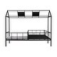 preview thumbnail 8 of 7, Twin Size Sturdy Metal Frame Playhousebed with Seating Area,Easy Sssemble,Exclusive Space for Them During the Playtime.