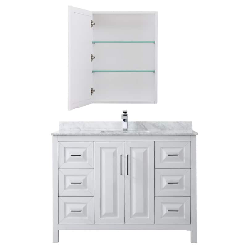 Wyndham Collection Daria 48" Free Standing Single Vanity Set with MDF