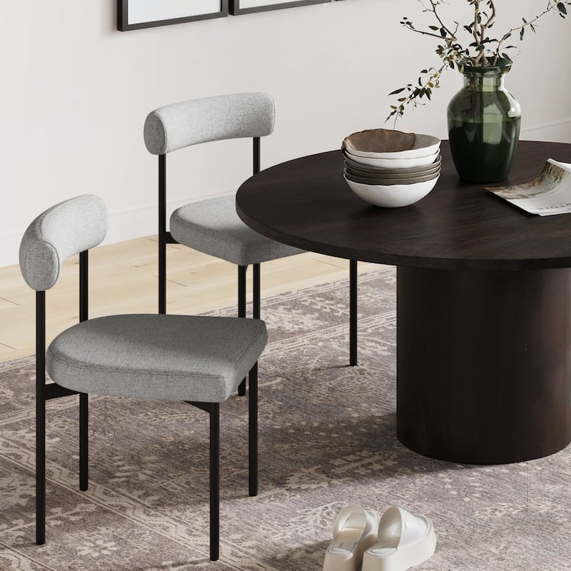 Nathan James Dahlia Counter Height Barstool or Dining Chair with Back and Upholstered Cushion