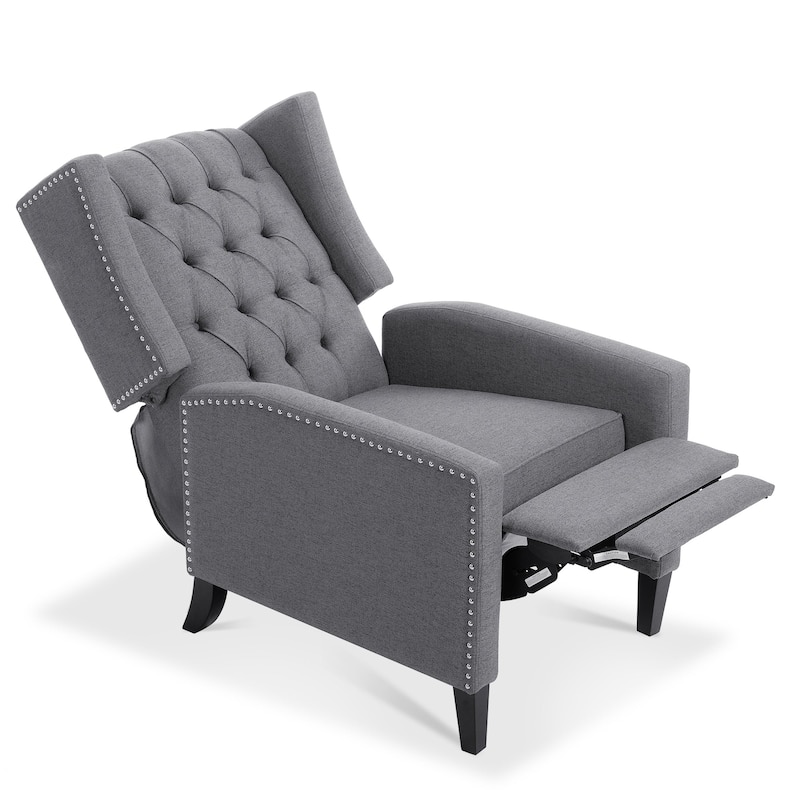 27" Wide Tufted Fabric Wingback Chair