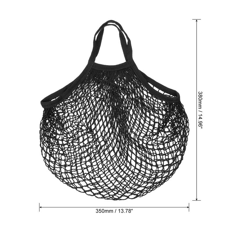 Cotton Mesh Bag, 15x13.8" Mesh Net String Grocery Bags, 2Pcs