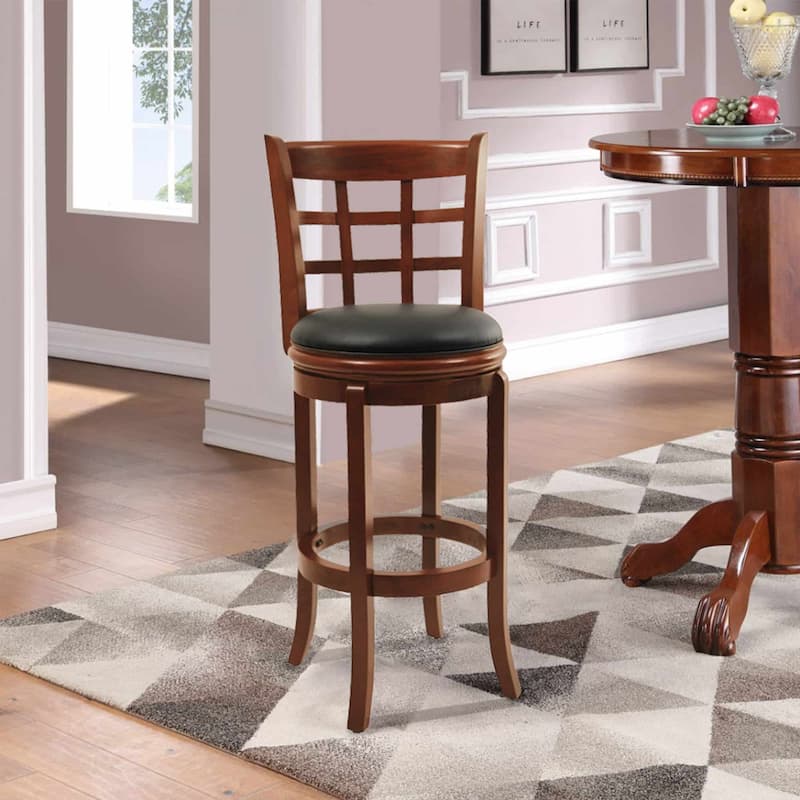 Kyoto Rubberwood 29-inch Swivel Stool - Cherry