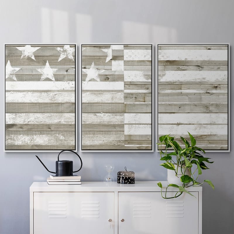 Americana Flag - Multi Piece Framed Canvas