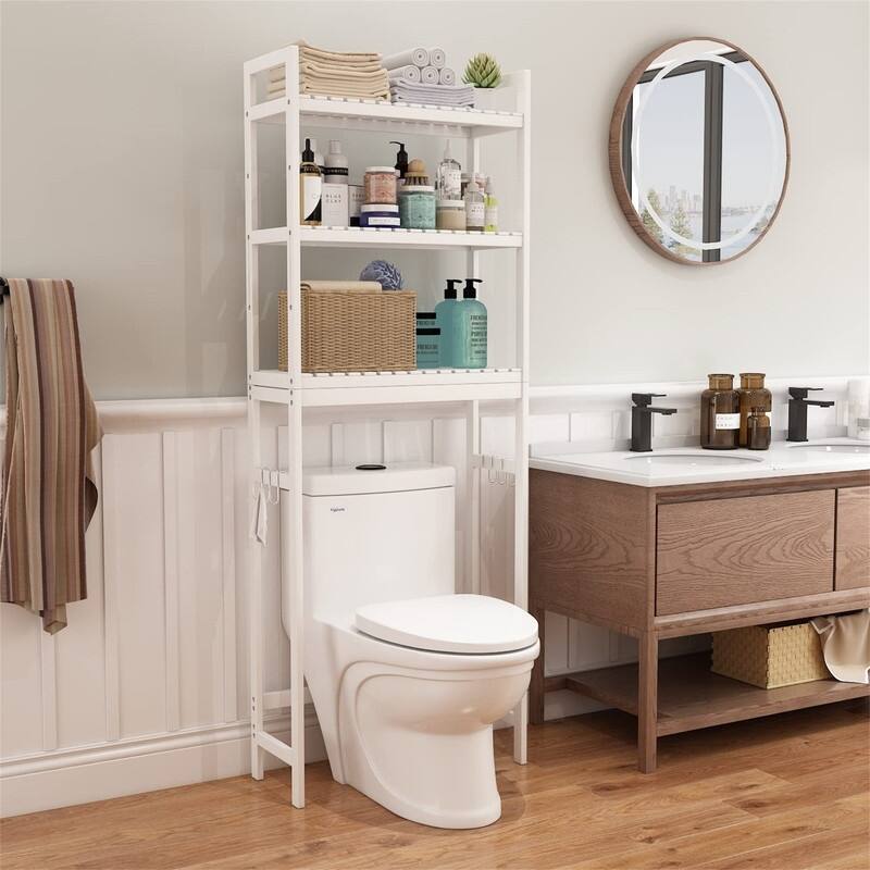 Over the Toilet Storage Cabinet - 10.3"D x24.8"W x 67"H