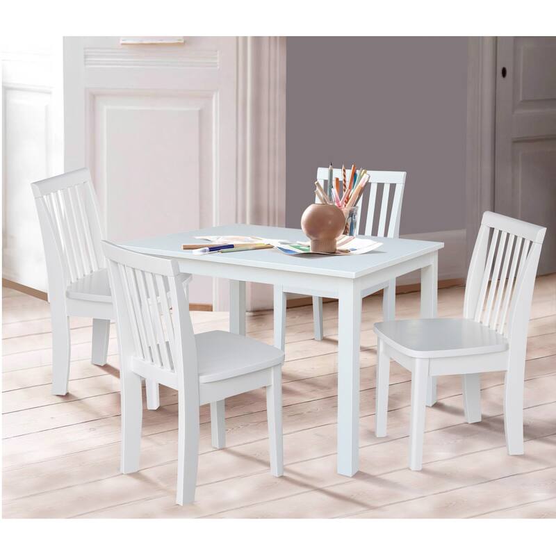 Juvenile Mission Table and Chair Set - 3 Piece - White 5 Piece Set