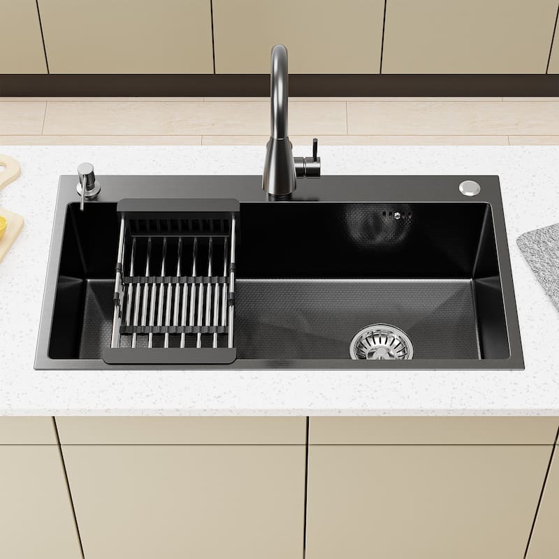 Drop-in/Undermount Single Bowl Stainless Steel Kitchen Sink
