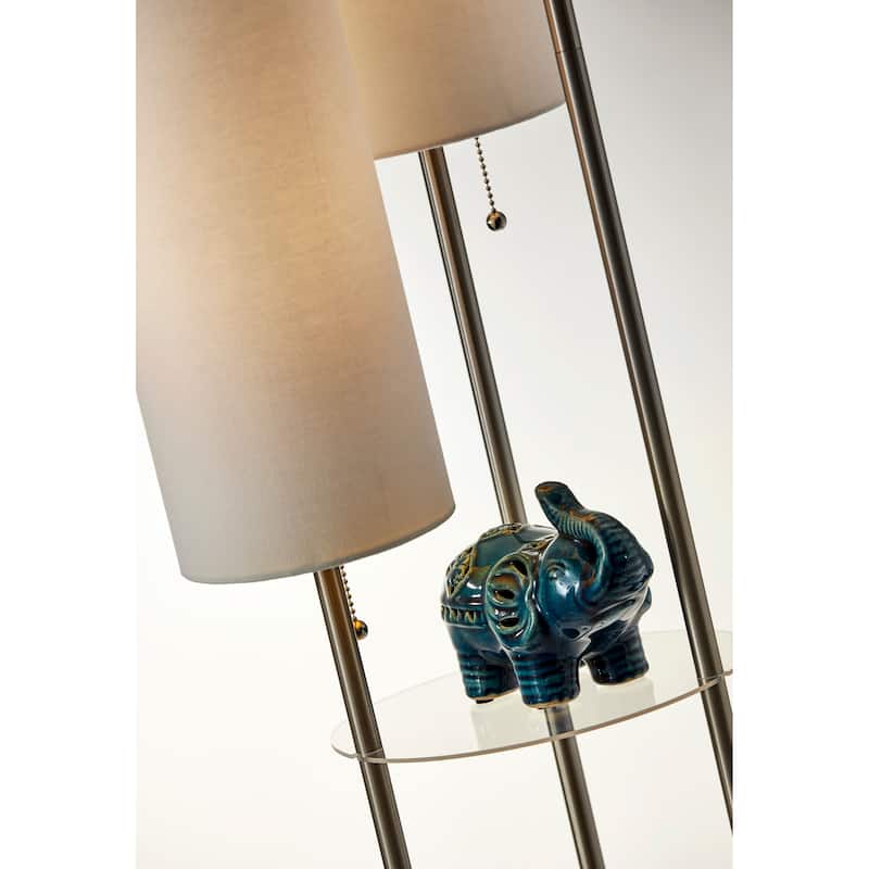Adesso Trio Satin Steel Floor Lamp