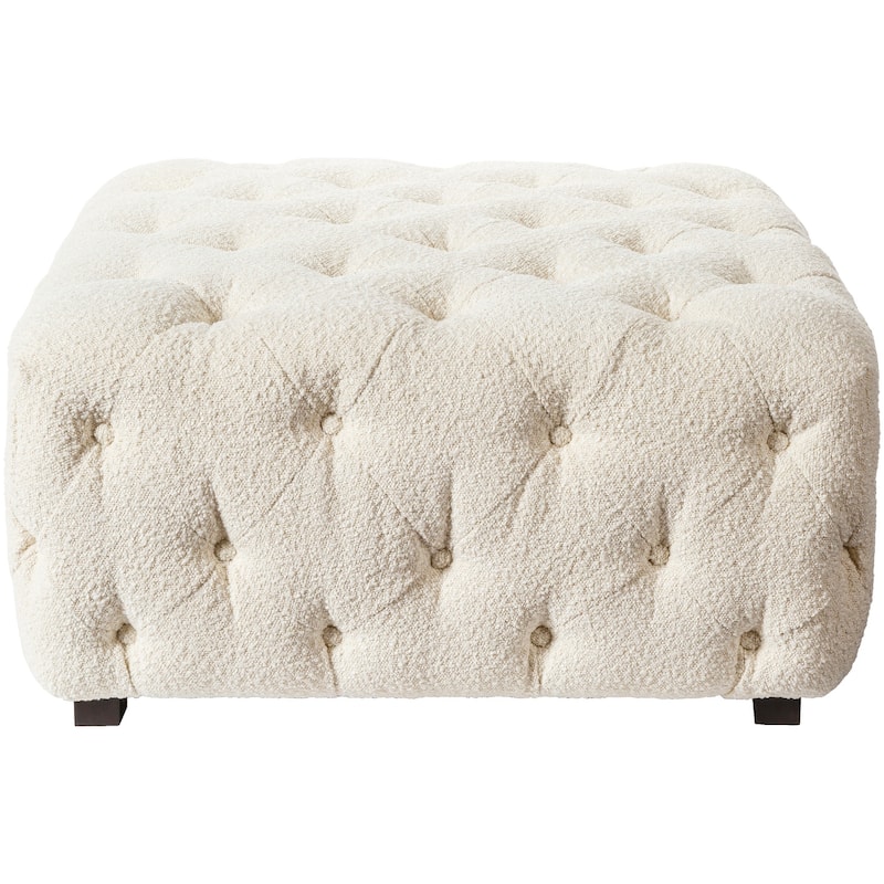 Jensene Boucle Button Tufted Large Ottoman