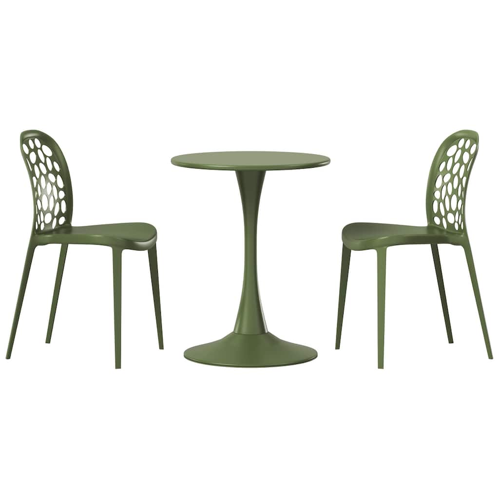 Frond and Form 2-Person Outdoor Round Dining Set