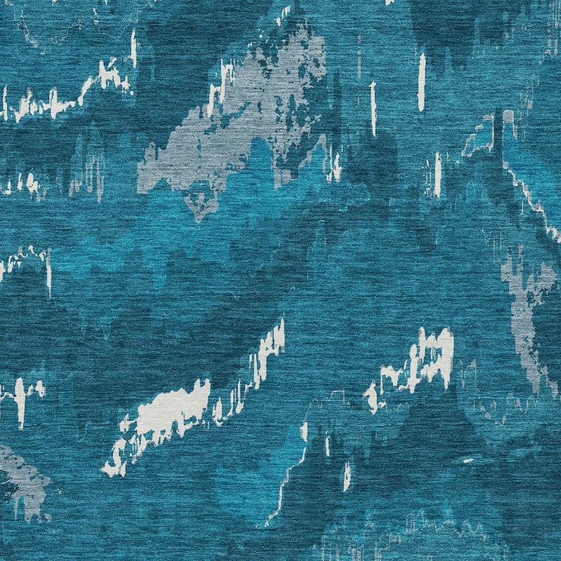 HomeRoots Abstract Transitional Rectangle Outdoor Rug