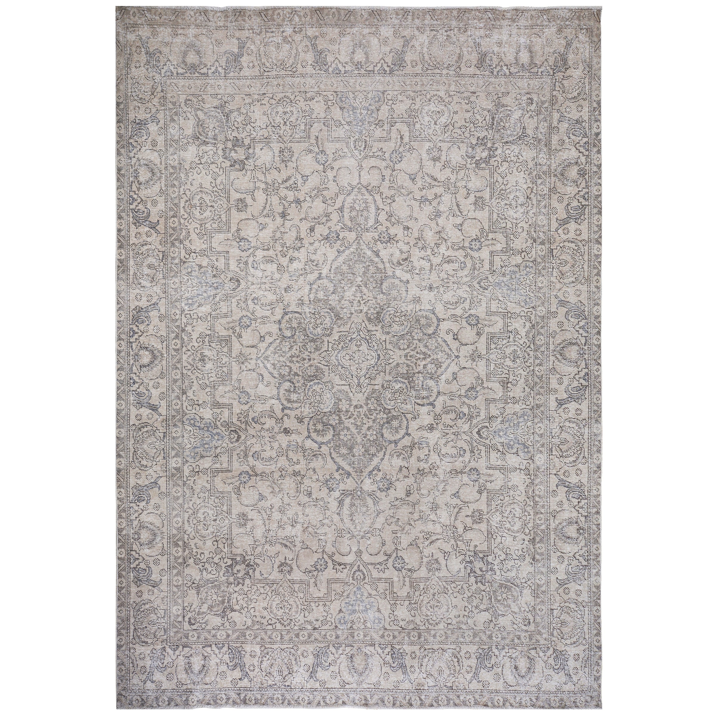 Shop Antique Floral Tabriz Persian Area Rug Handmade Living Room Carpet 9 8 X 12 1 Overstock 31243698