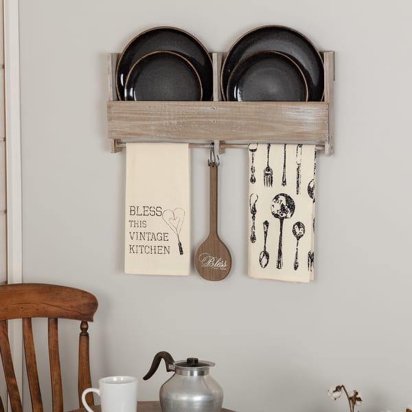 Sawyer Mill Button Loop Kitchen Towel Set - Pig - Retro Barn Country Linens