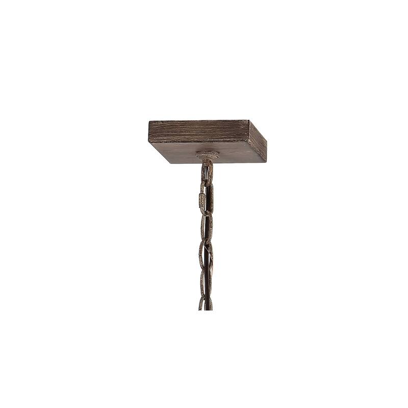 Gabrielle 4-Light Adjustable Iron Rustic Farmhouse LED Pendant, by JONATHAN Y