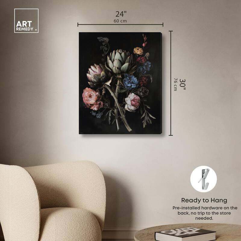 Moody Artichoke III Canvas by Art Remedy, Gallery Wrapped
