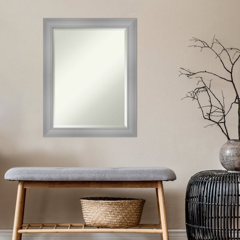 Beveled Wall Mirror - Flair Polished Nickel Frame
